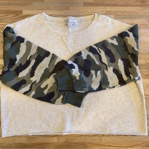 Vintage Havana cream & Camo block sweatshirt